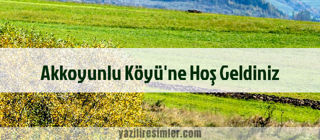 Akkoyunlu Köyü'ne Hoş Geldiniz