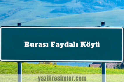 Burası Faydalı Köyü