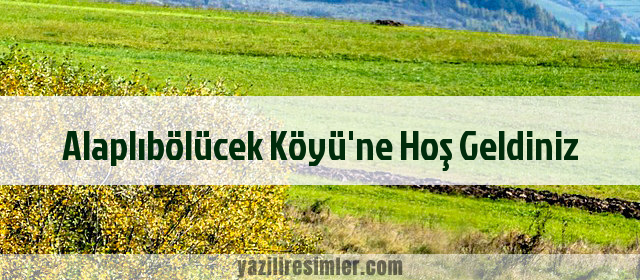 Alaplıbölücek Köyü'ne Hoş Geldiniz