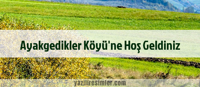 Ayakgedikler Köyü'ne Hoş Geldiniz