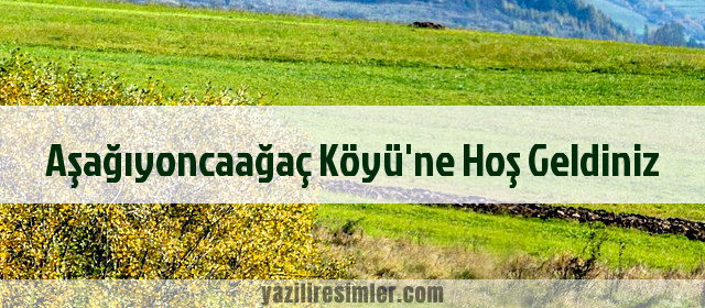 Aşağıyoncaağaç Köyü'ne Hoş Geldiniz