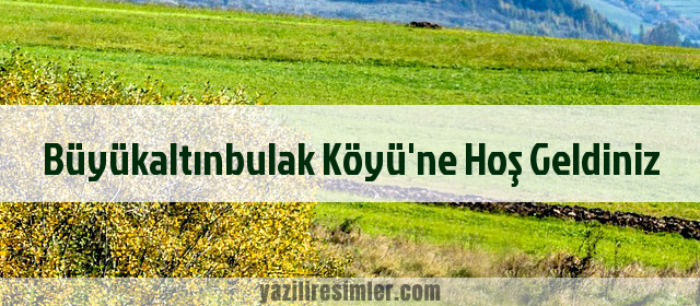 Büyükaltınbulak Köyü'ne Hoş Geldiniz