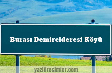 Burası Demircideresi Köyü