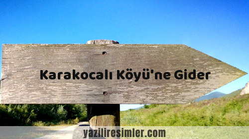 Karakocalı Köyü'ne Gider