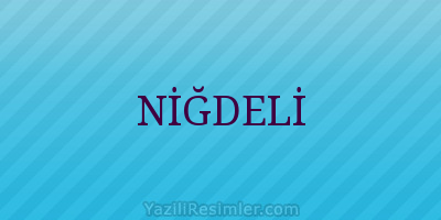 NİĞDELİ