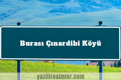 Burası Çınardibi Köyü